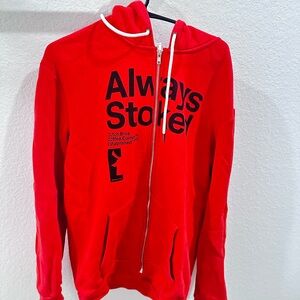 Dutch Bros Red Zip-Up Sweater